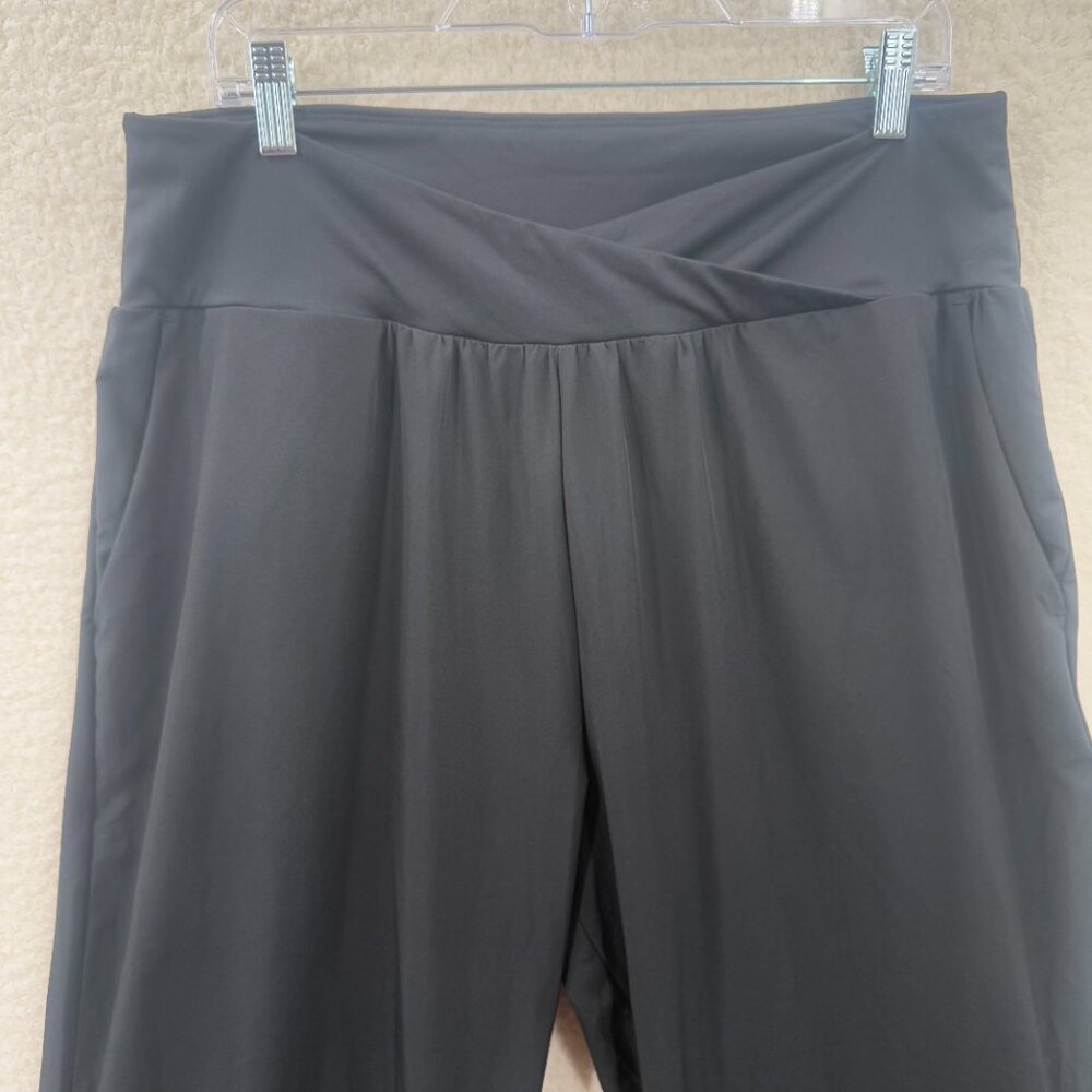 NWT Halara pants high waist wide leg casual black Play it my way Pull on XL - Picture 3 of 7